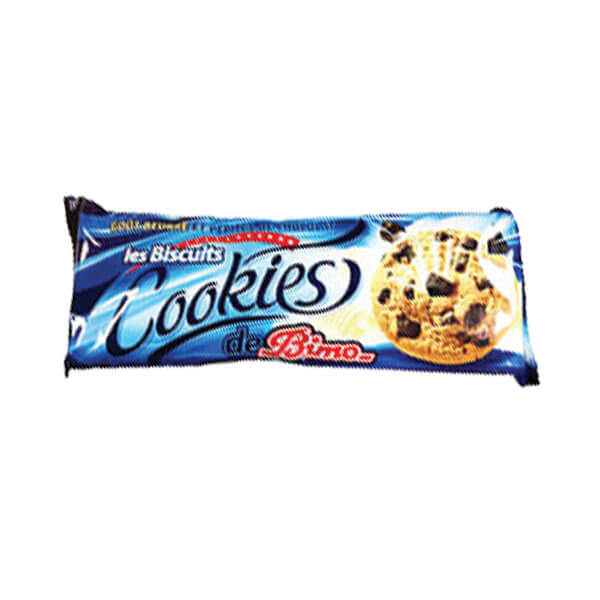 Bimo les Biscuits Cookies Goût Beurre et Pépites de Chocolat 200g