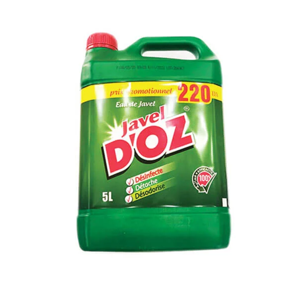 D’OZ Javel (Eau de Javel) Désinfecte Détache Désodorise 5L