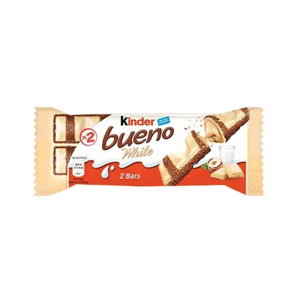 Ferrero Kinder Bueno White 2 au Lait et Noisette 43g